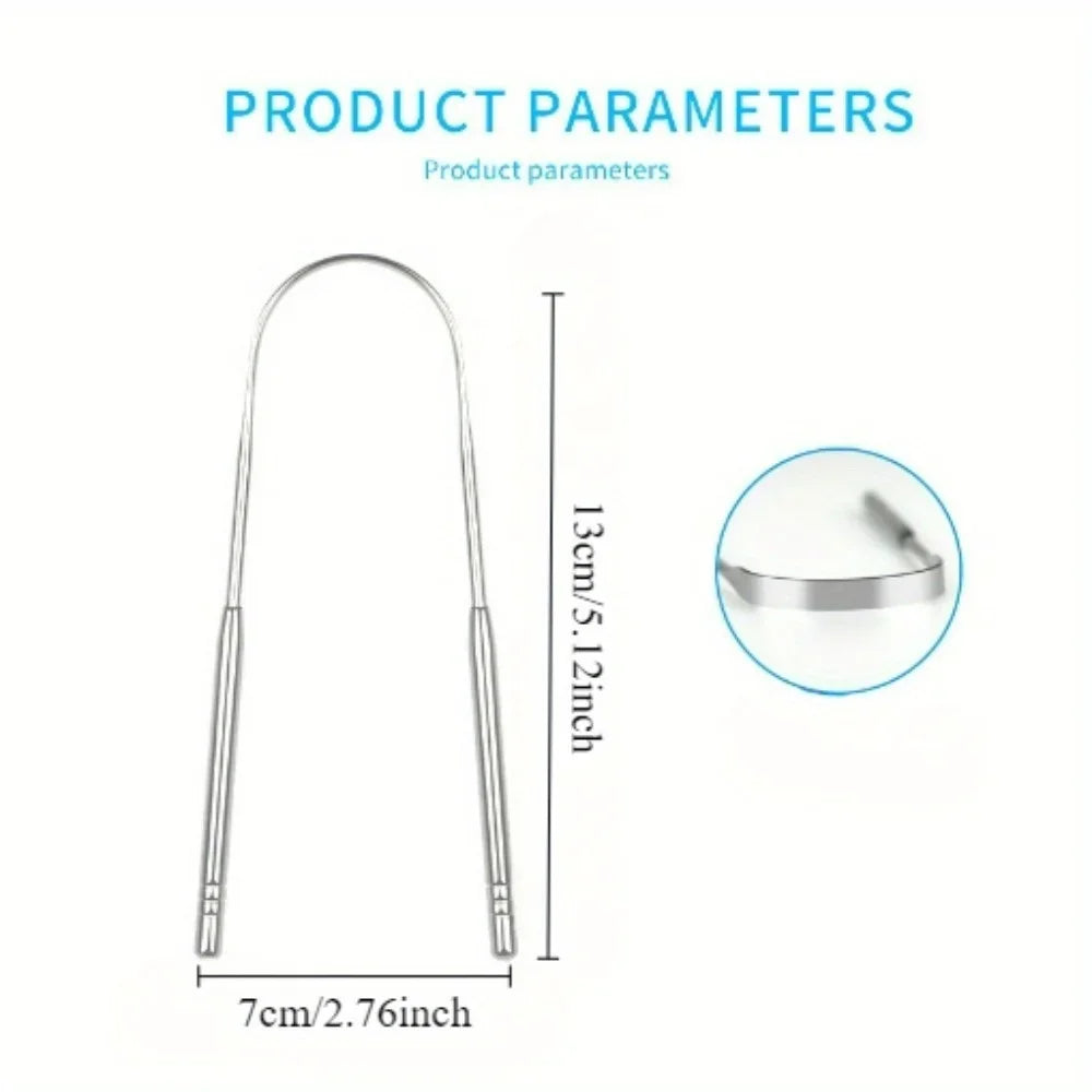 1pc U-Shaped Tongue Cleaner Tongue Scraper Stainless Steel Oral Cleaning Tongue Brush, Personal Care Christmas Gift