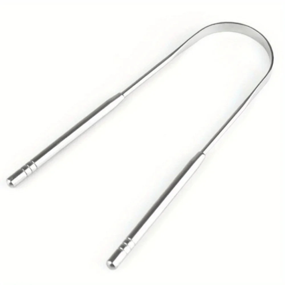 1pc U-Shaped Tongue Cleaner Tongue Scraper Stainless Steel Oral Cleaning Tongue Brush, Personal Care Christmas Gift