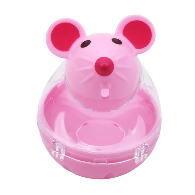 Cat Food Leakage Toys Interactive Food Funnel Plastic Cat Food Dispenser Mouse Ball Shape Tumbler Puzzle Training  Pet Supplies
