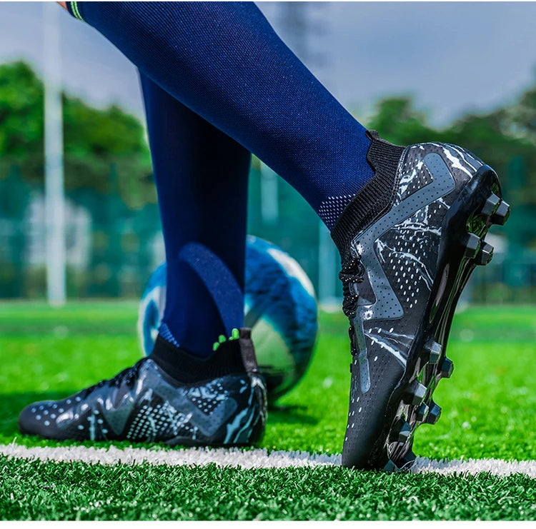 Men's Soccer Cleats Football Cleats for Mens Big Boys Mid-Top Spikes FG/TF Shoes for Youth Professional Training Turf Sneaker