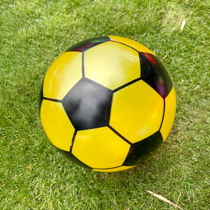 Children Soccer Ball Multicolor PVC Inflatable Hand Pat Football Sports Matches Training Outdoor Games Beach Elastic Balls