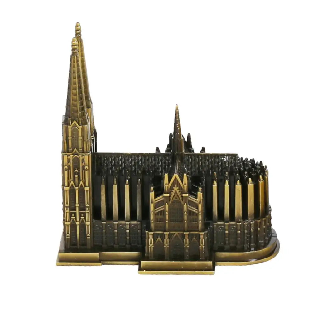 Cologne Cathedral Model Alloy Germany Landmark of the City Architecture Model Cologne Cathedral Craft Ornament 7x11.8x12.4 cm