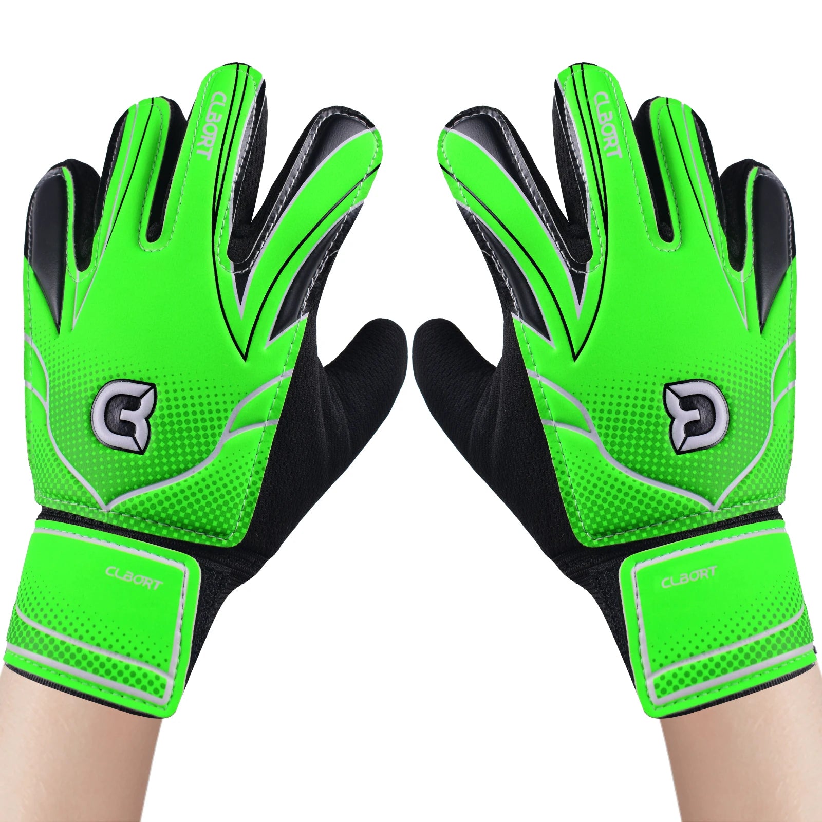 1 pair Non-Slip Soccer Goalie Gloves with Double Wrist Protection