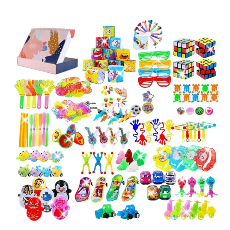 154/200Pcs Fidget Toys Multiple Toy Pack for Kids Birthday Party Xmas Gift Toy Pack Assortment Children's Favorite Party Toy Set