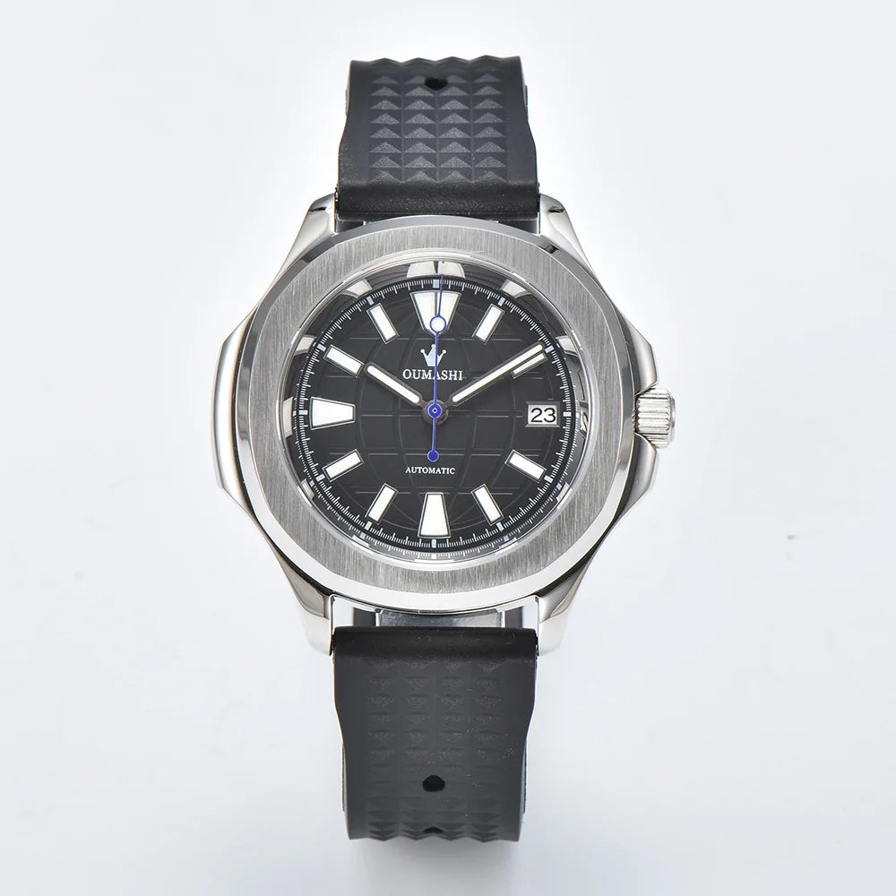 OUMASHI Grenade Men's Watch 42mm NH35A Automatic Luxury Watch with Movement Sapphire Glass Stainless Steel Case Waterproof Watch