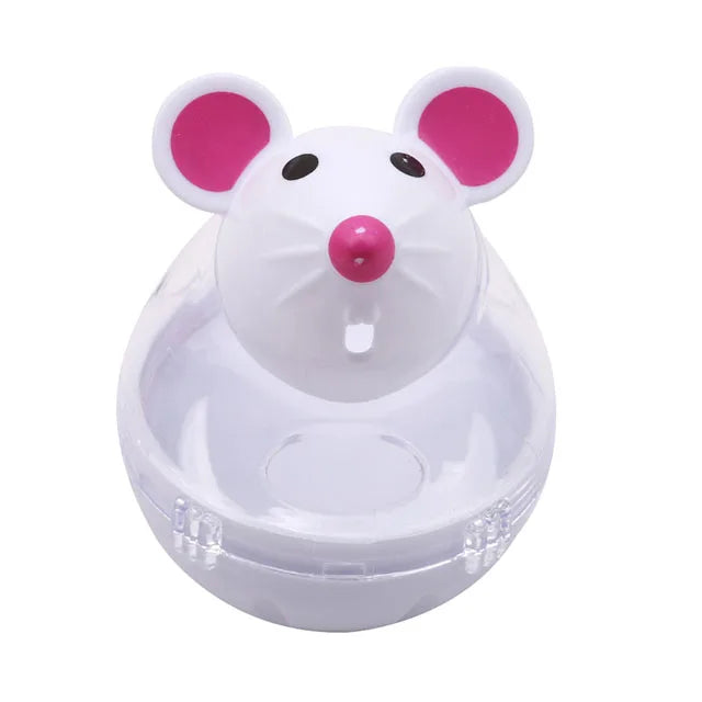 Cat Food Leakage Toys Interactive Food Funnel Plastic Cat Food Dispenser Mouse Ball Shape Tumbler Puzzle Training  Pet Supplies