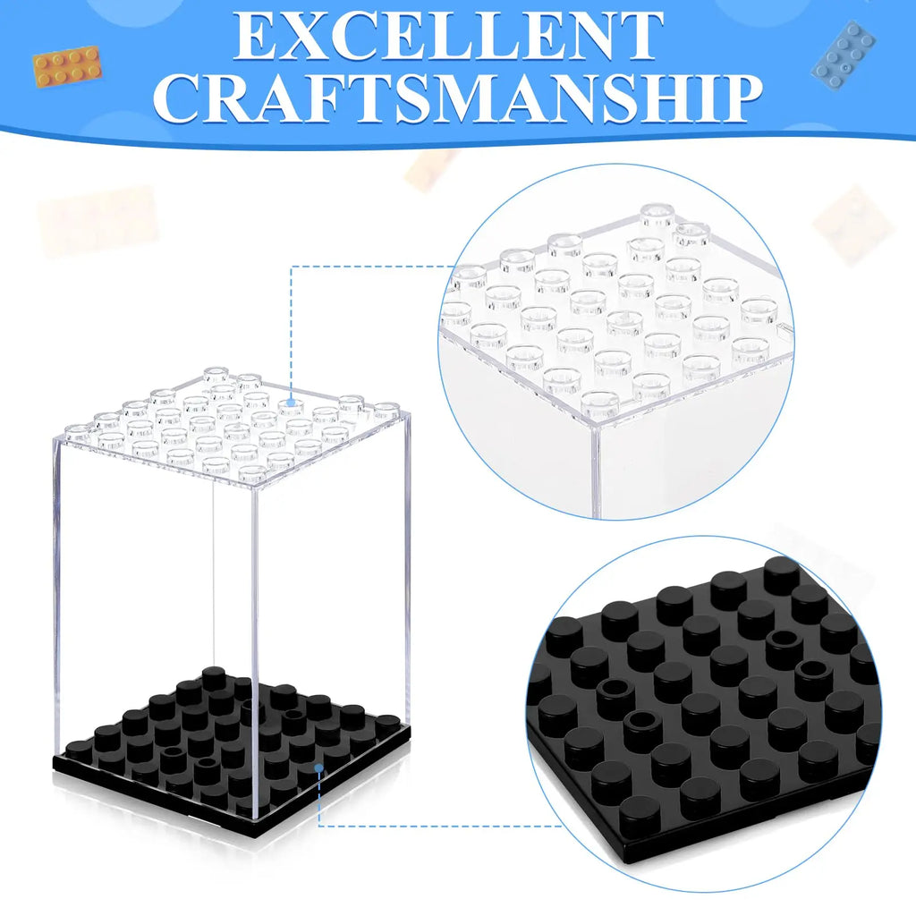 Minifigures Display Case, Acrylic Building Block Display Box,Action Figure Toys Storage for Lego Minifigure,Gift for Lego Lover