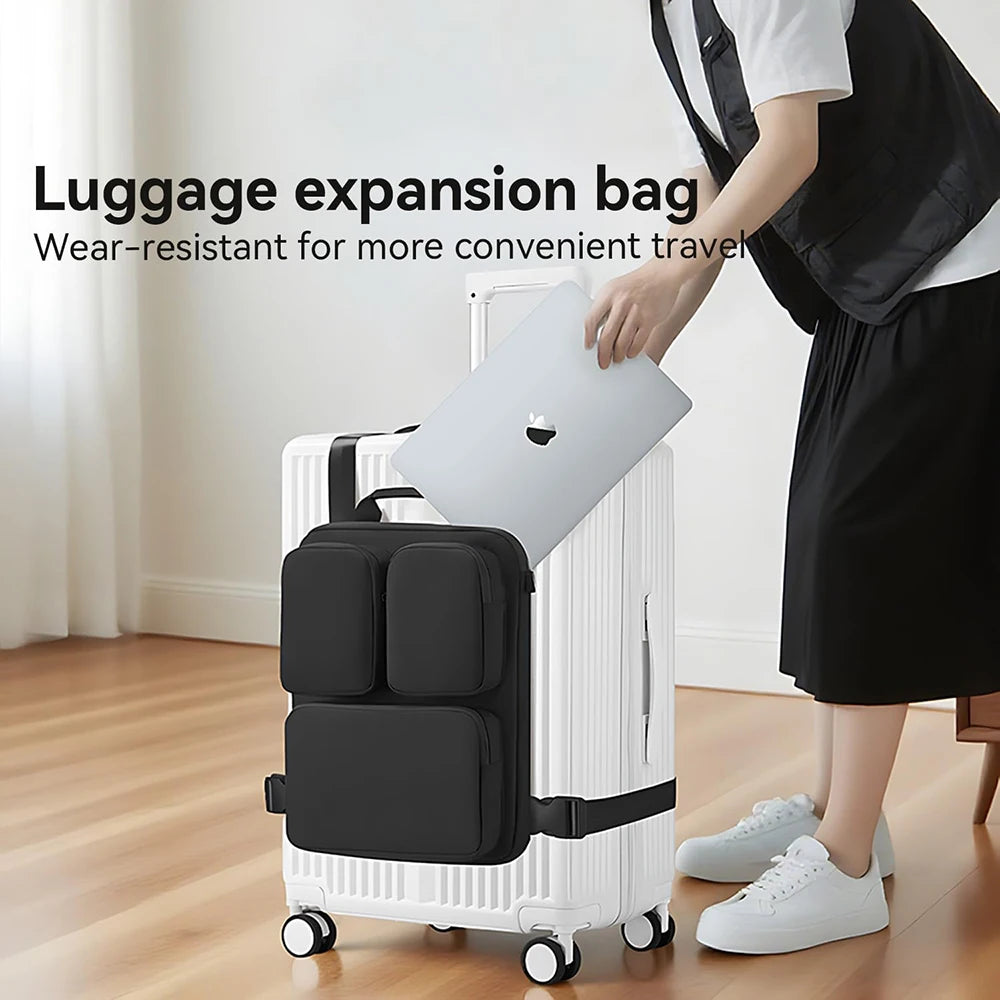 External Luggage Bag for Luggage Travel Organizer Storage Bag Lightweight 15.6-inch Laptop Handbag Suitcase Additional Vest Bag