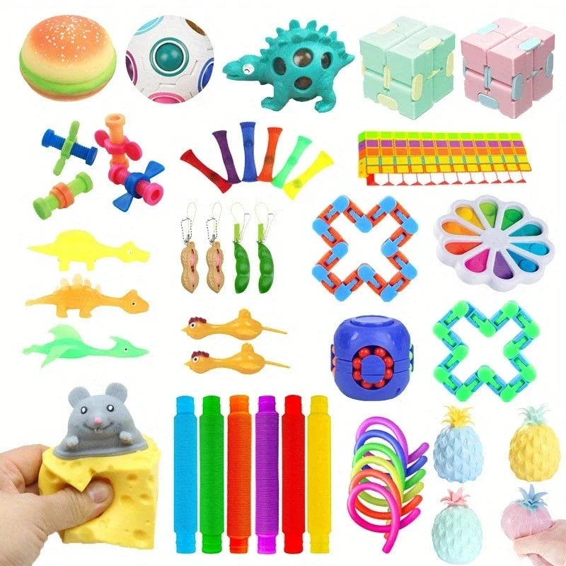 1-100pcs Random Fidget Toys Mystery Gifts Pack Surprise bag Fidget Set Antistress Relief Toys for kids party christmas