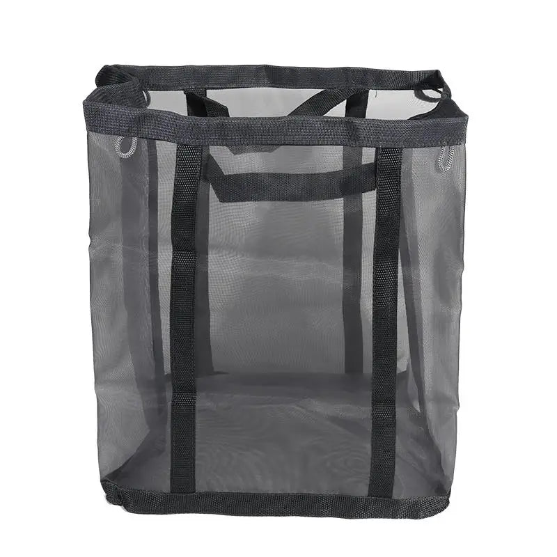 Laundry Hamper Nylon Mesh Laundry Basket Suitable for Bedroom Bathroom  Portable Independent Foldable Dirty Clothes Storage Bag