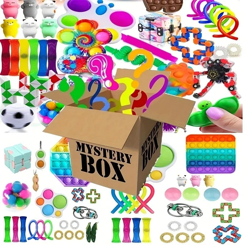 1-100pcs Random Fidget Toys Mystery Gifts Pack Surprise bag Fidget Set Antistress Relief Toys for kids party christmas