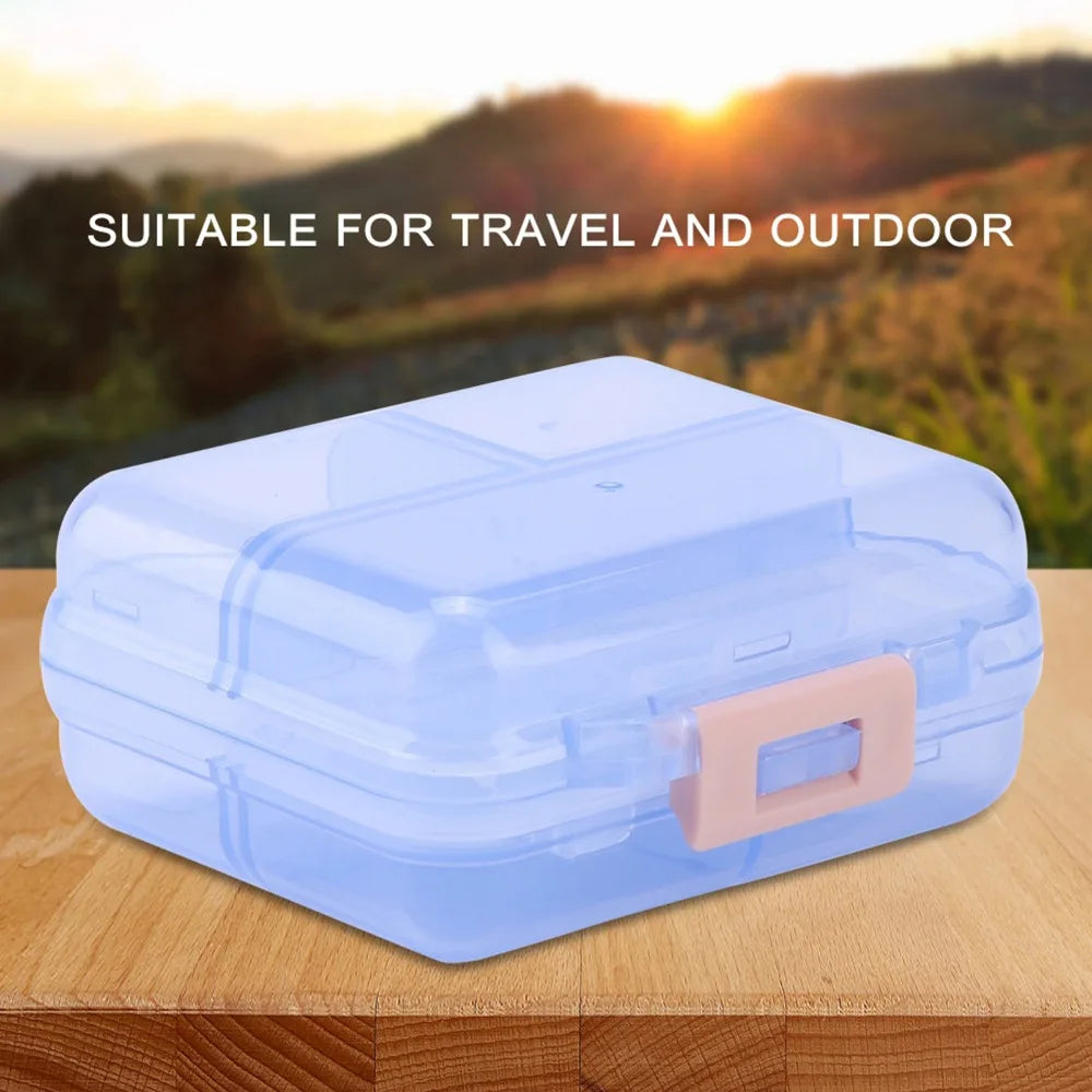 7 Grids Design Pill Box Organizer Subpackage Compartments Compact Medicine Tablet Box Sealing Cover Durable Weekly Pill Box