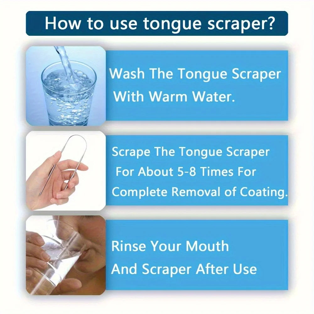 1pc U-Shaped Tongue Cleaner Tongue Scraper Stainless Steel Oral Cleaning Tongue Brush, Personal Care Christmas Gift