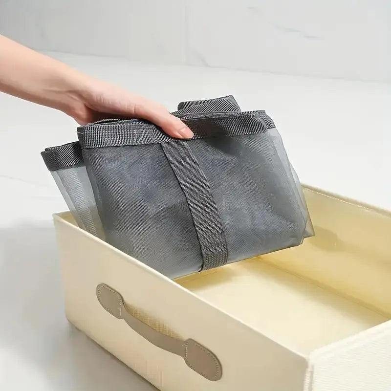 Laundry Hamper Nylon Mesh Laundry Basket Suitable for Bedroom Bathroom  Portable Independent Foldable Dirty Clothes Storage Bag