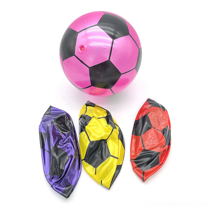 Children Soccer Ball Multicolor PVC Inflatable Hand Pat Football Sports Matches Training Outdoor Games Beach Elastic Balls