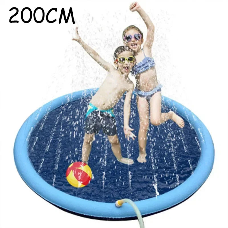 100/150/200cm Summer Pet Spray Pad Folding Inflatable Swimming Pool for Dogs Kids Outdoor Interactive Fountain Toys
