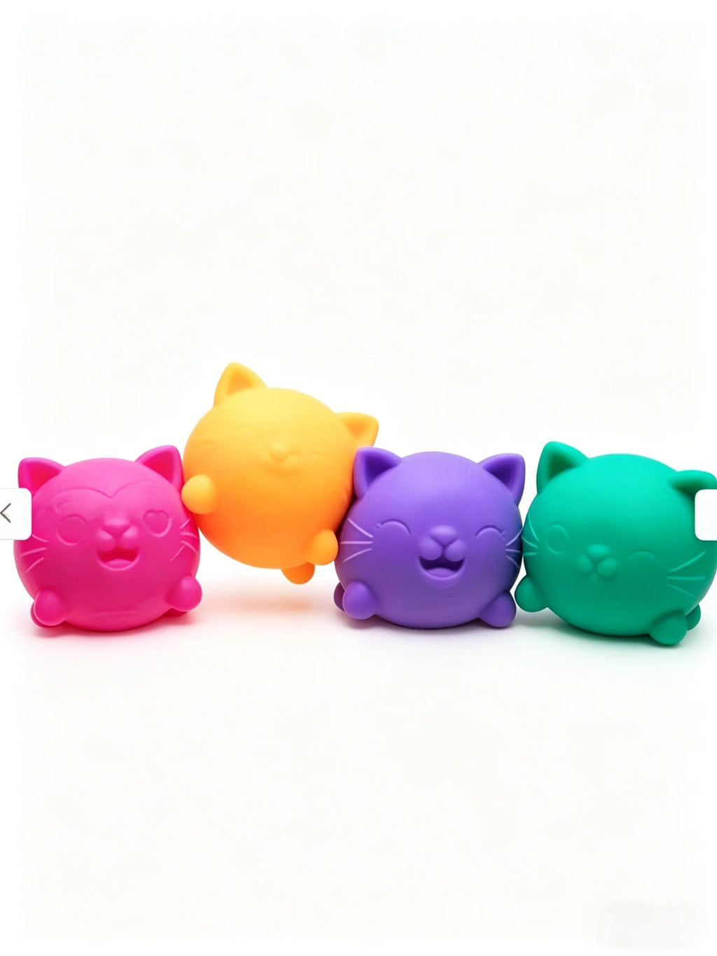 NeeDoh Teenie Cool Cats 4 Pack Adorable Mini Cat Fidget Toys Soft Squishy Stress Relief Sensory Squeeze Toys