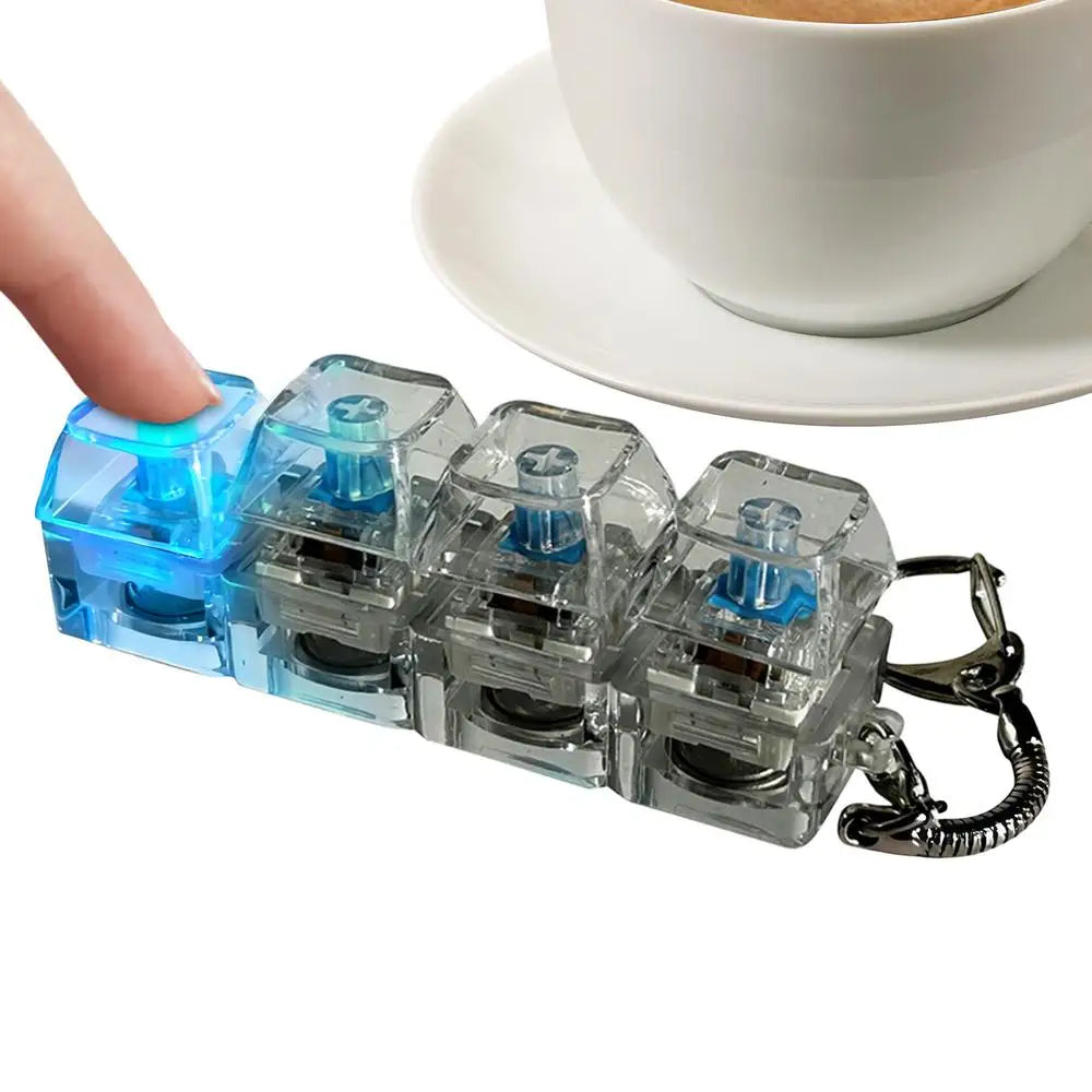 Keyboard Fidget Clicker Portable Charm Realistic Clicker Button Fidget for Adults for Adults Boys Girls Family Travel Backpack