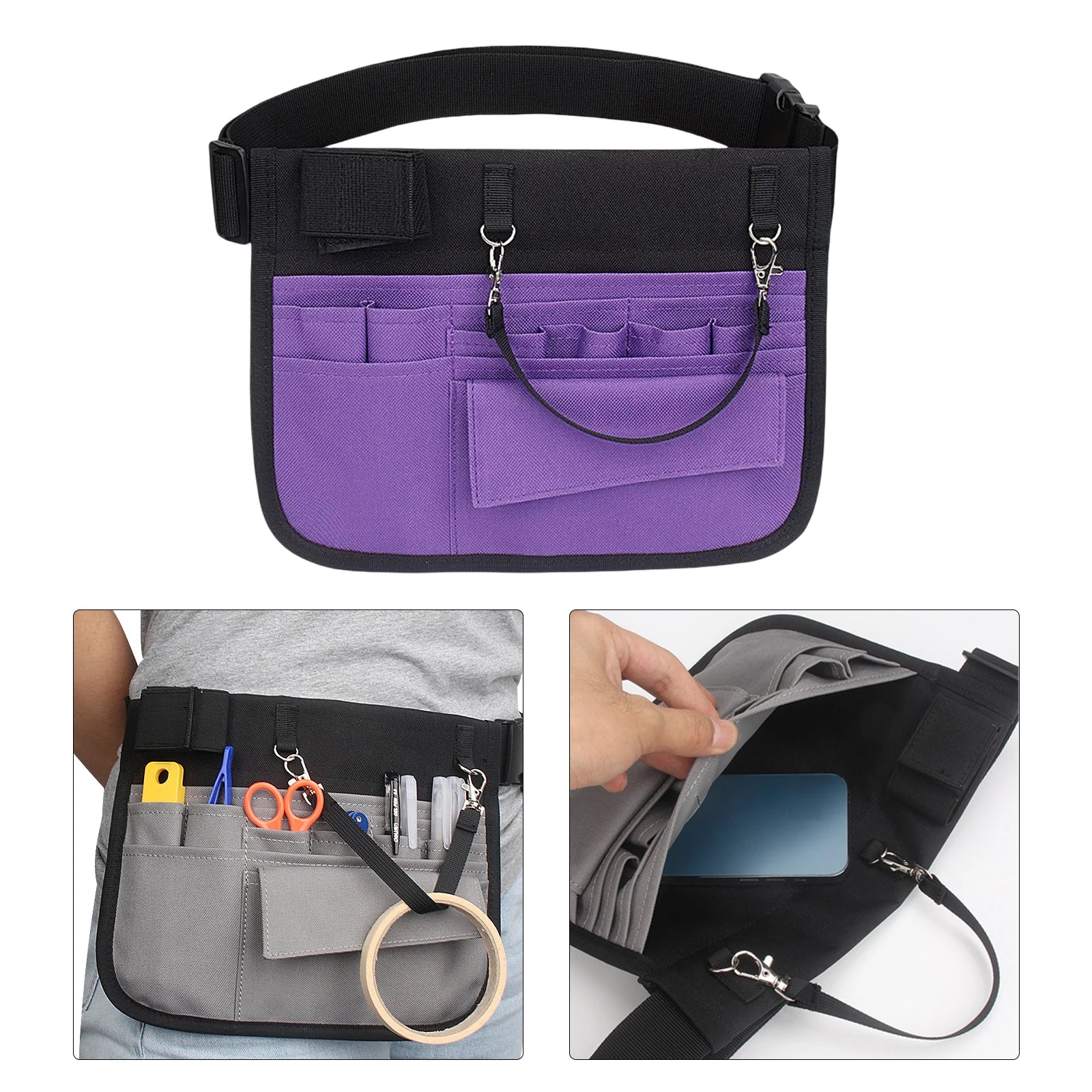 Nurse Fanny Pack Stethoscopes Durable Emergency Supplies Medical Gear Pocket Multiple Pockets Nurse Tool Waist Bag Vet Nurse