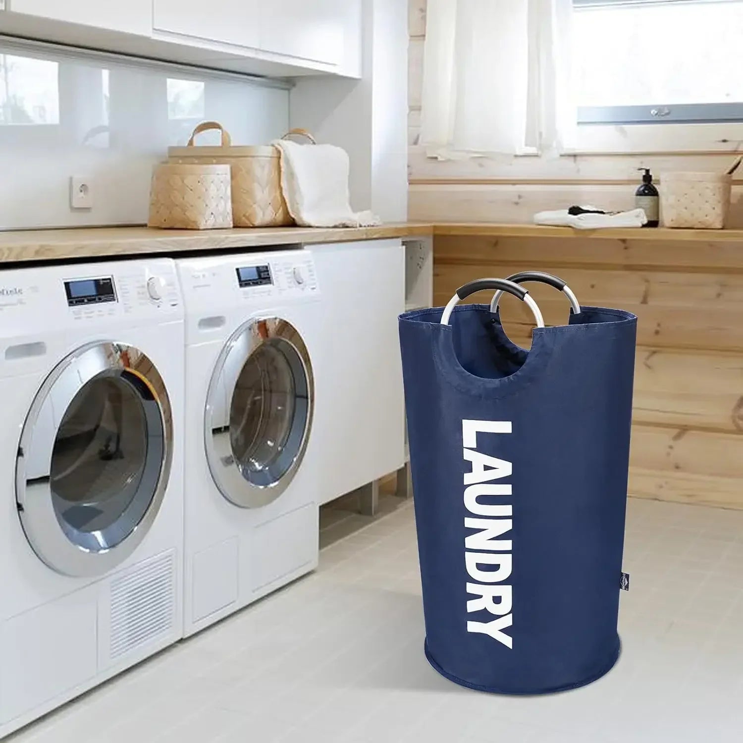 Large-capacity Laundry Hamper Bag With Handle Dirty Clothes Basket Bathroom Dirty Clothes Organizer Toys Storage Basket