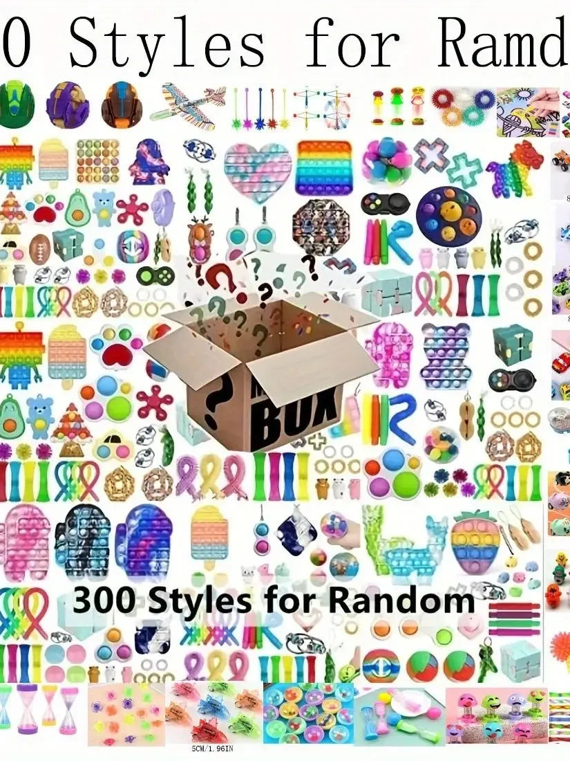 1-100pcs Random Fidget Toys Mystery Gifts Pack Surprise bag Fidget Set Antistress Relief Toys for kids party christmas