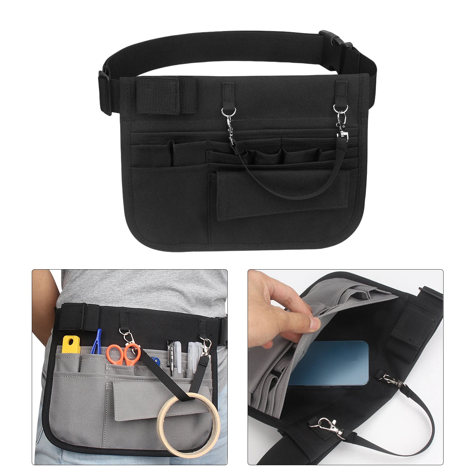 Nurse Fanny Pack Stethoscopes Durable Emergency Supplies Medical Gear Pocket Multiple Pockets Nurse Tool Waist Bag Vet Nurse