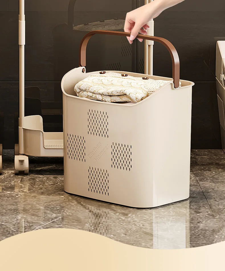 Multi-Functional Laundry Hamper for Home - Large Movable Clothes Basket with Storage Shelf, Bathroom Organizer & Sorting Rack