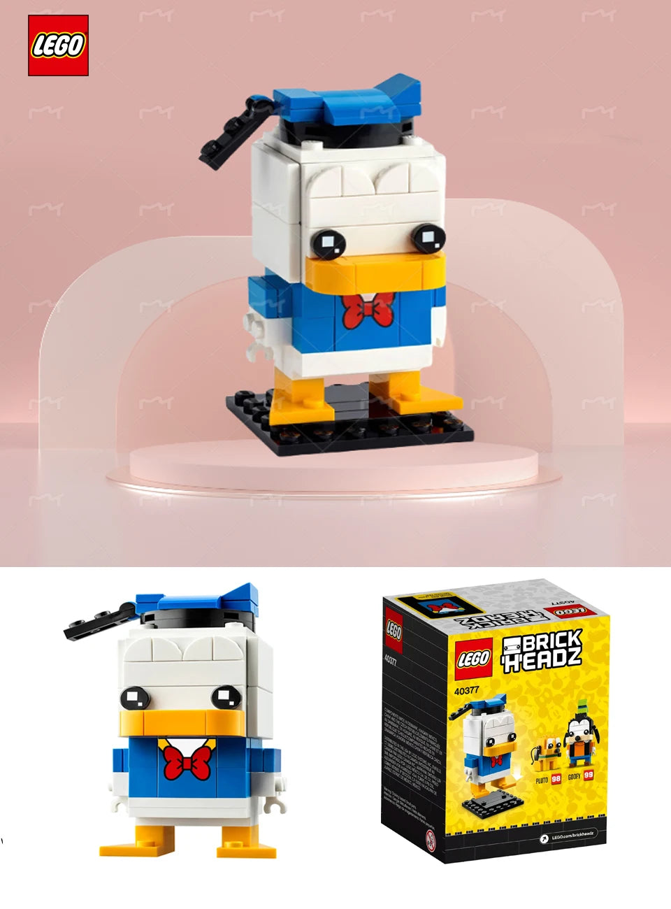 LEGO® 40377 Fans of LEGO BrickHeadz™ and classic  characters will love this model of Donald Duck 90 PCS