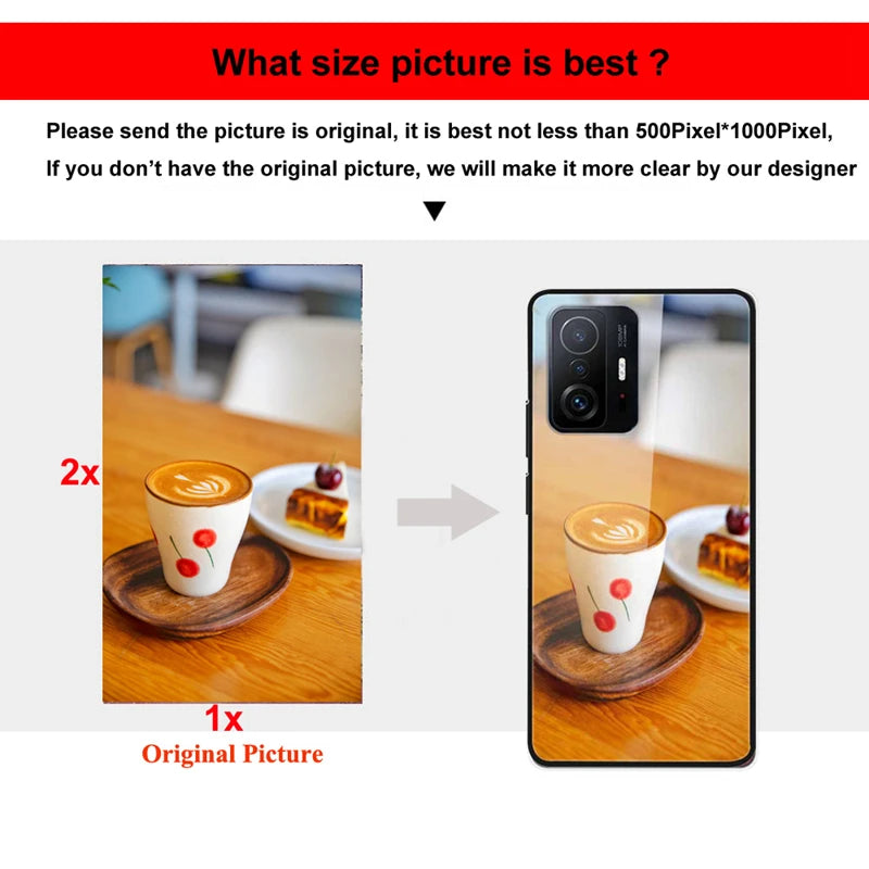 Custom Phone Cases For iPhone 16 16e 14 Pro Max 13 Mini 15 Plus Glass Silicone Cover Customized DIY Photo Personalized Pictures