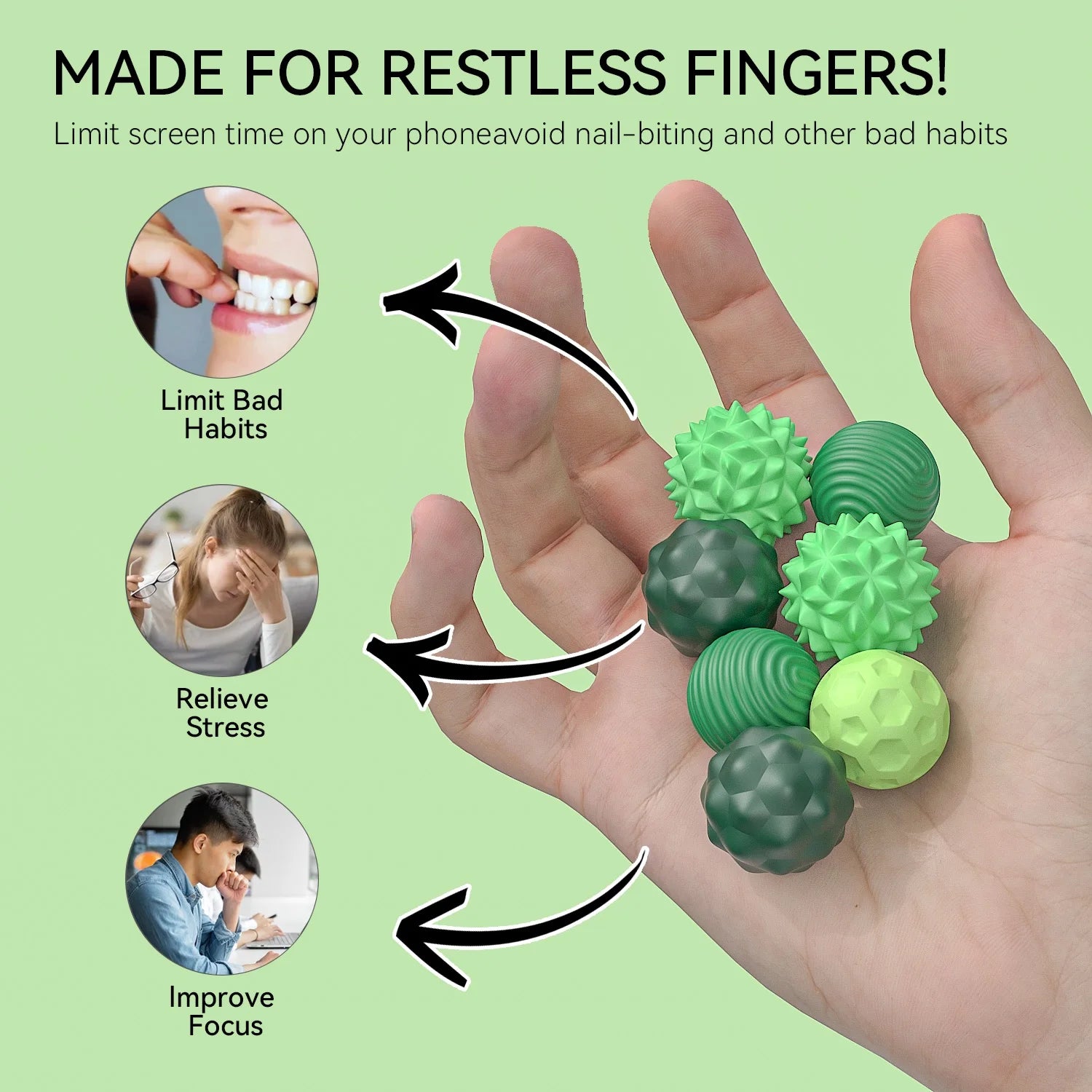 Magnetic Balls Fidget Toy,EDC Anti Stress Relief Toy Antistress Anxiety Sensory Magnet Fidgeting for Adult Kids Autism ADHD Gift