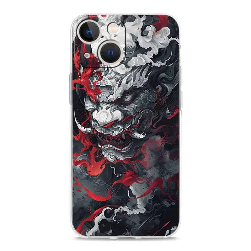Phone Case For iPhone 17 Cases iPhone Air 16 15 12 13 14 Pro Max 7 8 Plus 16Pro iPhone11 Soft Cover Japanese Samurai Art