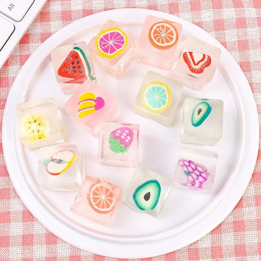 TPR Fruit Squishy Toys 6 Pack Sensory Stress Relief Fidget Toys for Kids Adults Desk Decor Party Favors Soft Squeeze Ball