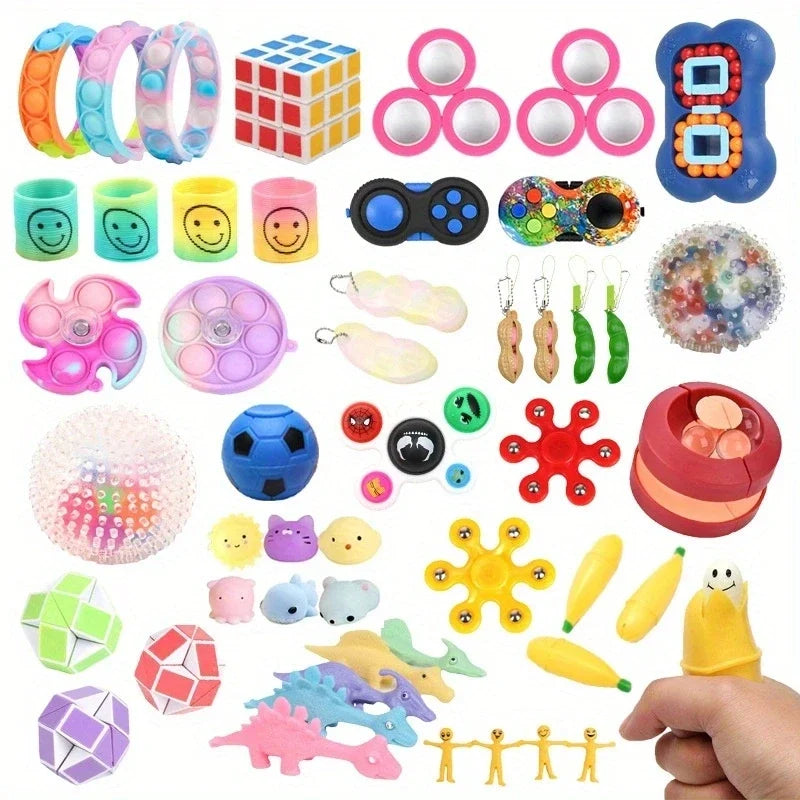 1-100pcs Random Fidget Toys Mystery Gifts Pack Surprise bag Fidget Set Antistress Relief Toys for kids party christmas