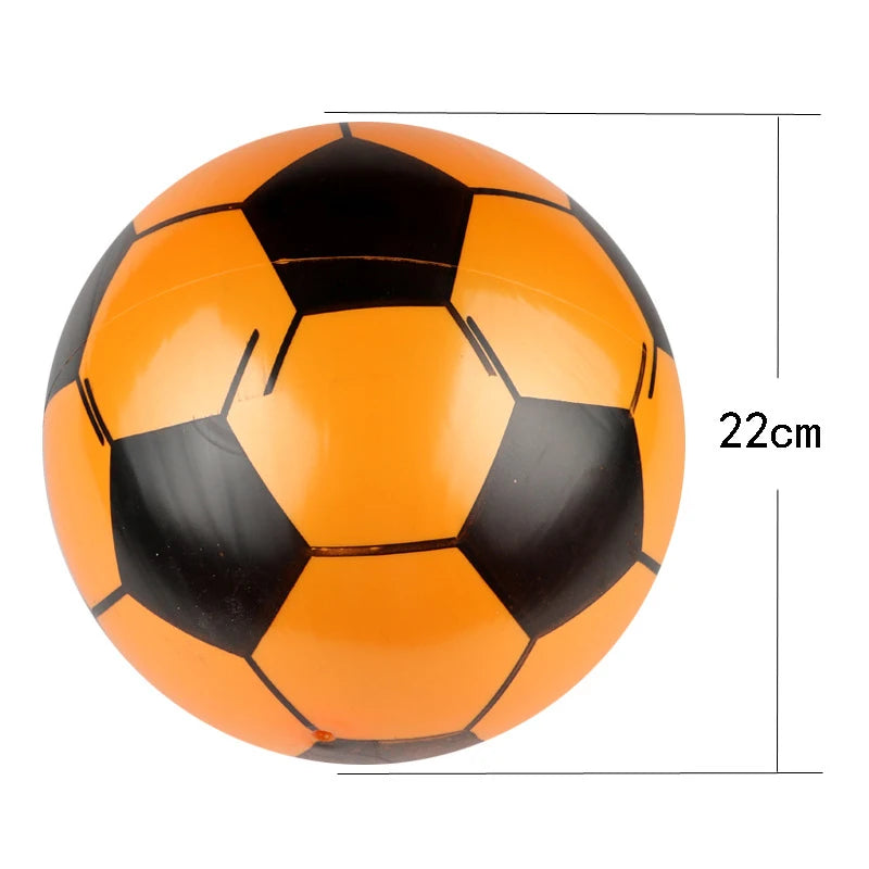 Children Soccer Ball Multicolor PVC Inflatable Hand Pat Football Sports Matches Training Outdoor Games Beach Elastic Balls