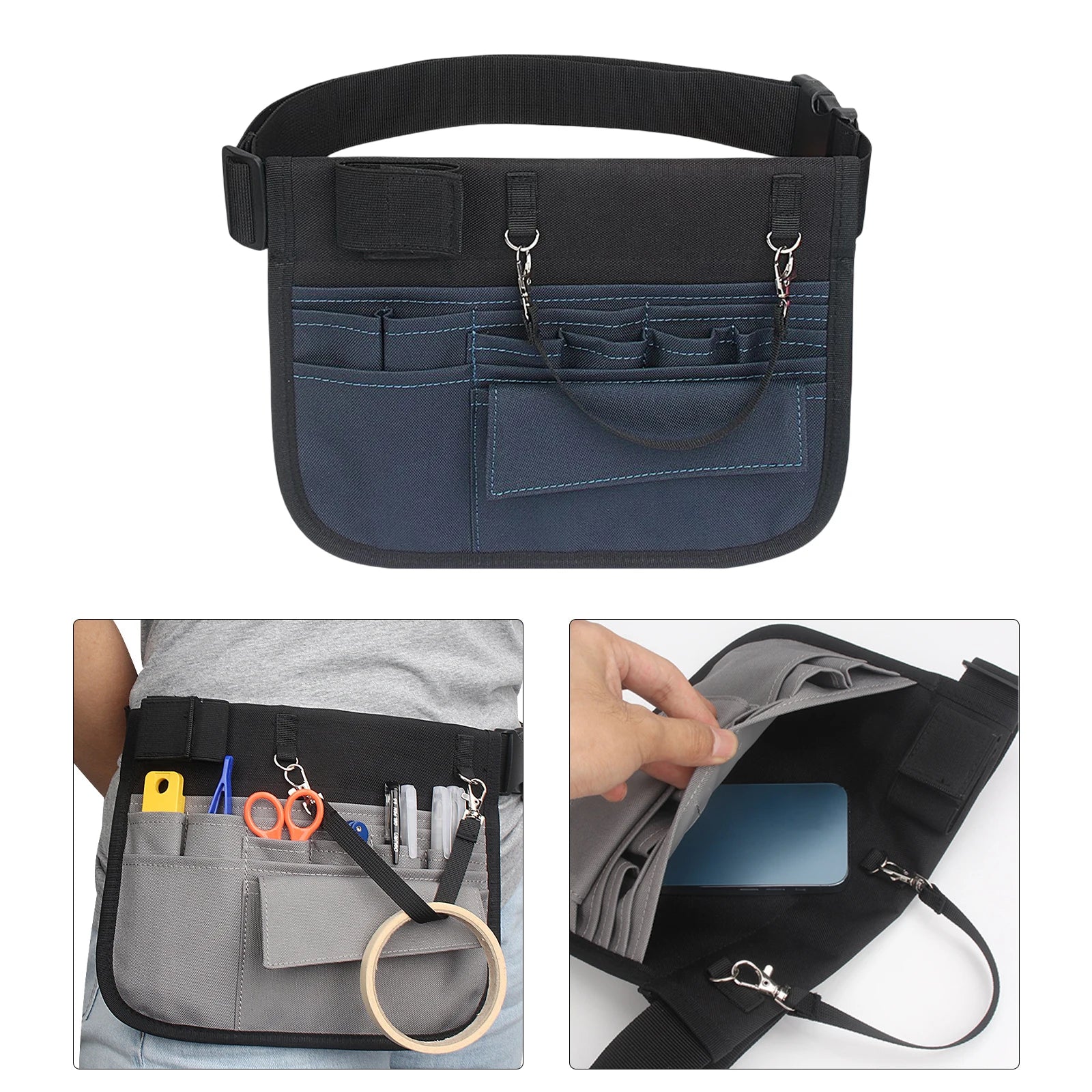 Nurse Fanny Pack Stethoscopes Durable Emergency Supplies Medical Gear Pocket Multiple Pockets Nurse Tool Waist Bag Vet Nurse